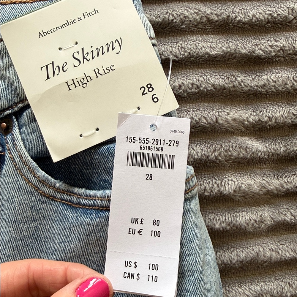 Abercrombie & Fitch high size skinny jeans size 6 - Picture 4 of 4